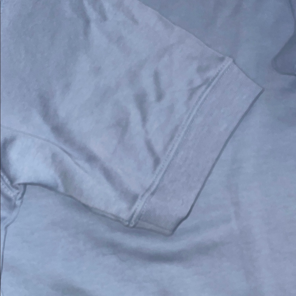 Denim & Flower Light Blue Crewneck Sweatshirt Short Sleeve - Picture 6 of 10